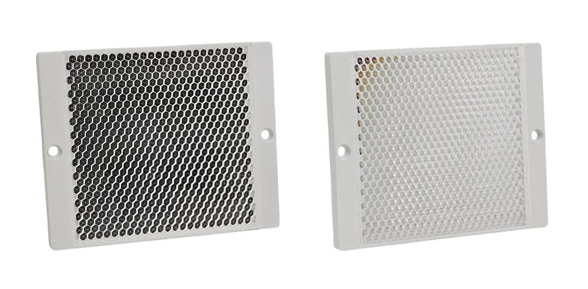 LOT OF 2 NEW LEUZE TKS 100X100 REFLECTORS RECTANGULAR ADHESIVE 96 MM X 96 MM