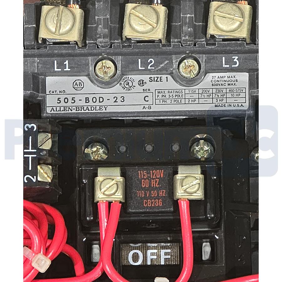 Used Allen Bradley 2106B-BDBD-24 /K CenterLine 2100 MCC Size 1 Reversing Starter 480V