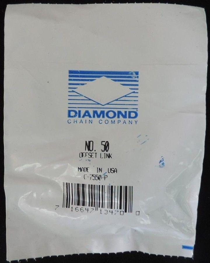 LOT OF 14 NEW DIAMOND CHAIN COMPANY NO. 50 OFFSET LINKS C-7550-P