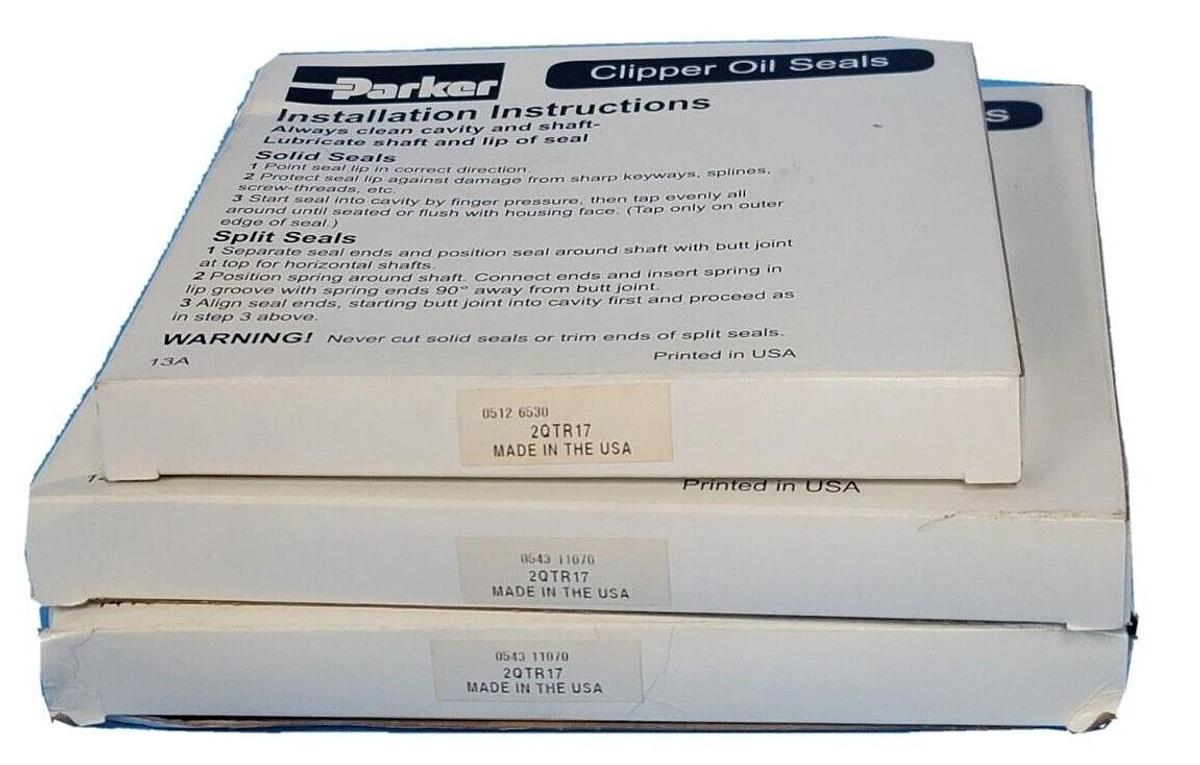 Used LOT OF 3 NIB PARKER 2QTR17 OIL SEALS