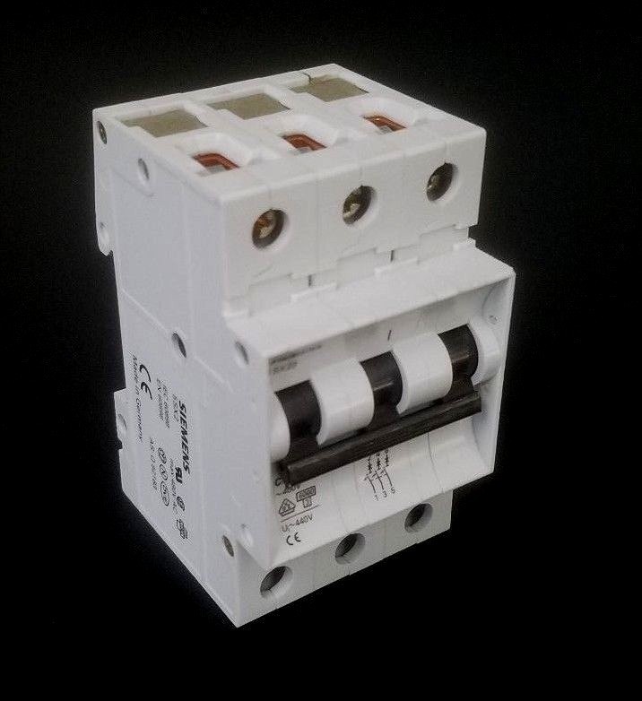 Used SIEMENS 5SX23 CIRCUIT BREAKER 5SX23C6, 400V, 6A, 3P