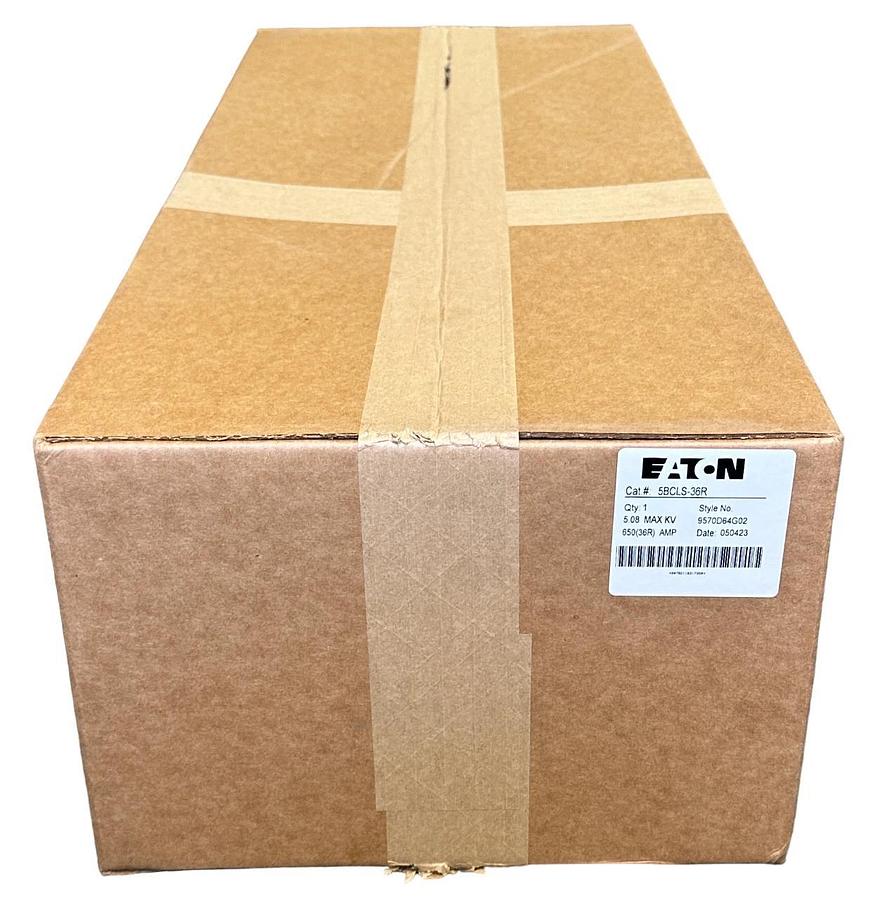 Used EATON BUSSMANN 5BCLS-36R DOUBLE-BARREL FUSE 5.08kV 650(36R)A CLS 9570D64G02 NSFS