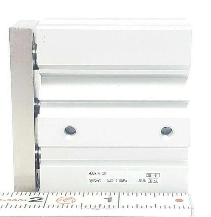 Used NEW SMC MGQM16-20 COMPACT GUIDE CYLINDER MGQ MGQM1620 MAX. 1.0MPa