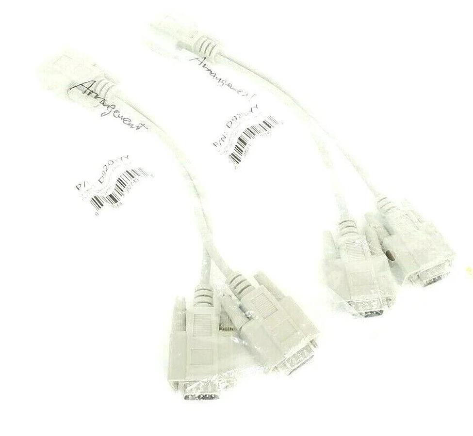 Used LOT OF 2 NEW SF-CABLE D920-YY SERIAL CABLES 1FT. DB9 FEMALE TO 2 MALE RS232