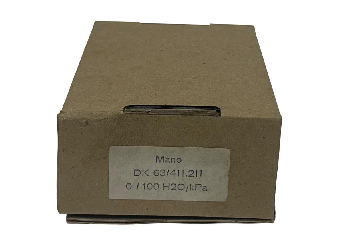 Used HAENNI DK 63/411.211 / DK63411211 MANO PRESSURE GAUGE 0/100 H2O/kPa OEM NSMP