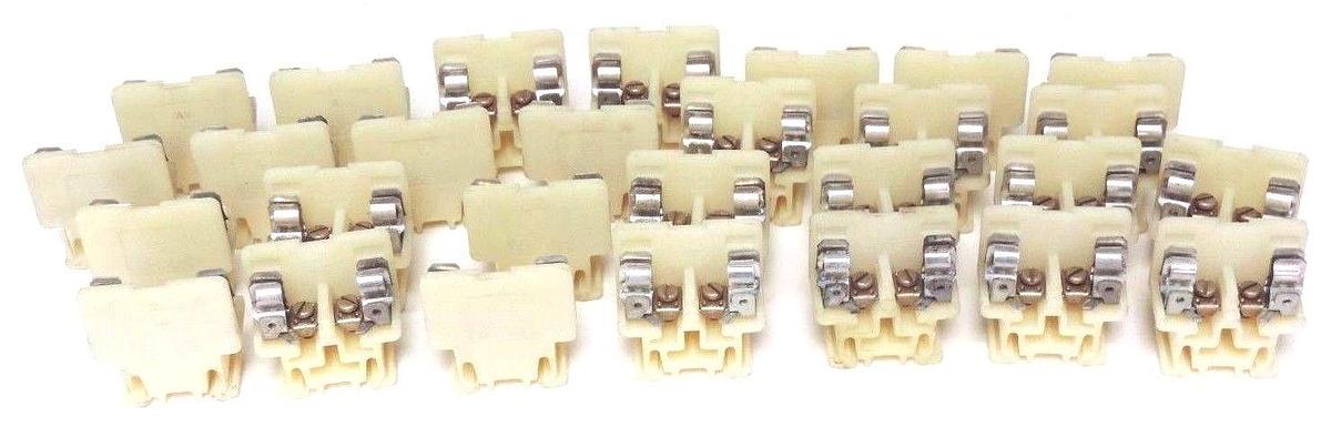 Used LOT OF 28 NEW ALLEN BRADLEY 1492-CE TERMINAL BLOCKS 1492CE, 10A, 600V MAX.