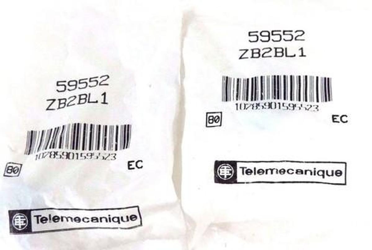 LOT OF 2 NEW TELEMECANIQUE ZB2BL1 PUSHBUTTON MOMENTARY EXTENDED HEADS WHITE