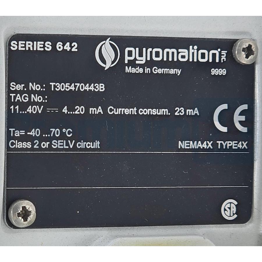 Used Lesman Pyromation 642 | 642A-D-385U-S(0-450)F,I HART Temp Transmitter 0-450°F
