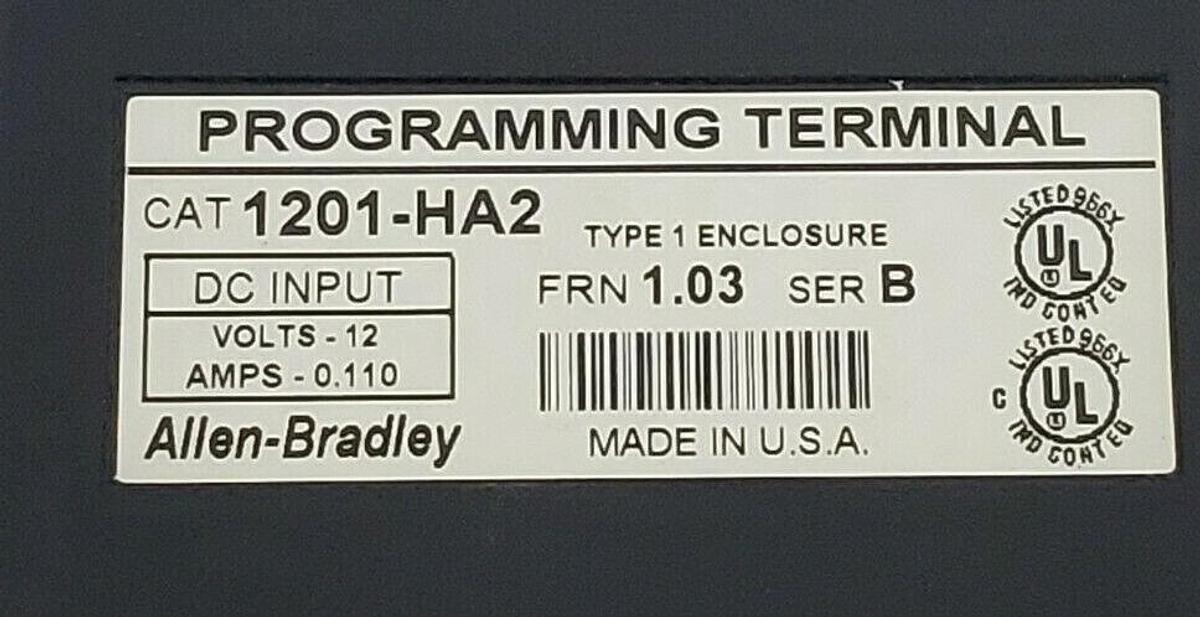 Used ALLEN BRADLEY 1305-BA03A-HA2 AC DRIVE SER. B 3 PH 1HP 0.75KW W/ 1201-HA2