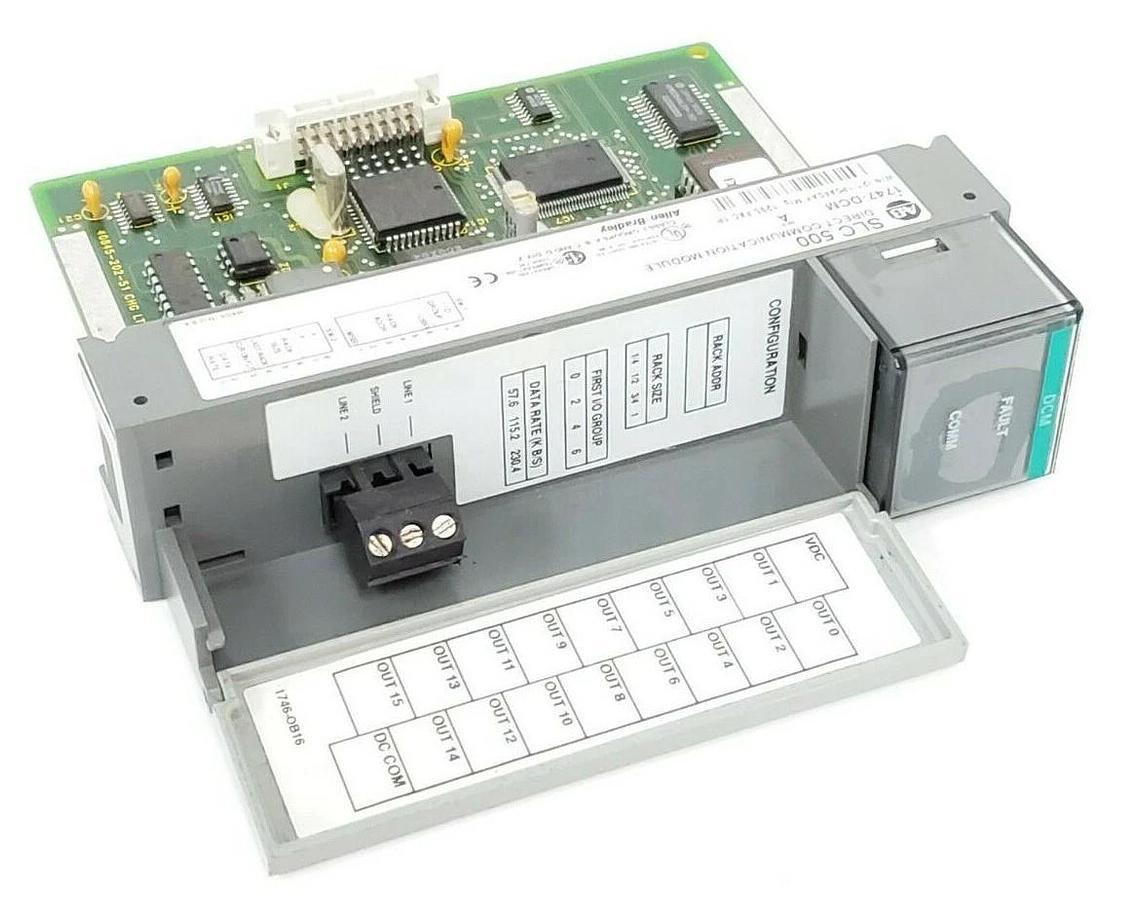 Used ALLEN BRADLEY 1747-DCM COMMUNICATION MODULE SER. A MFG: 1295