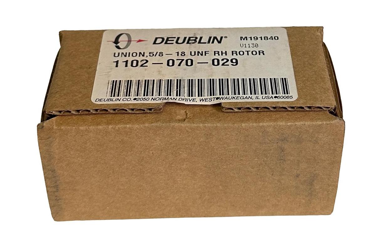 Used NEW DEUBLIN 1102-070-029 / 1102070029 ROTARY UNION 5-8/18'' UNF RH ROTOR M191840
