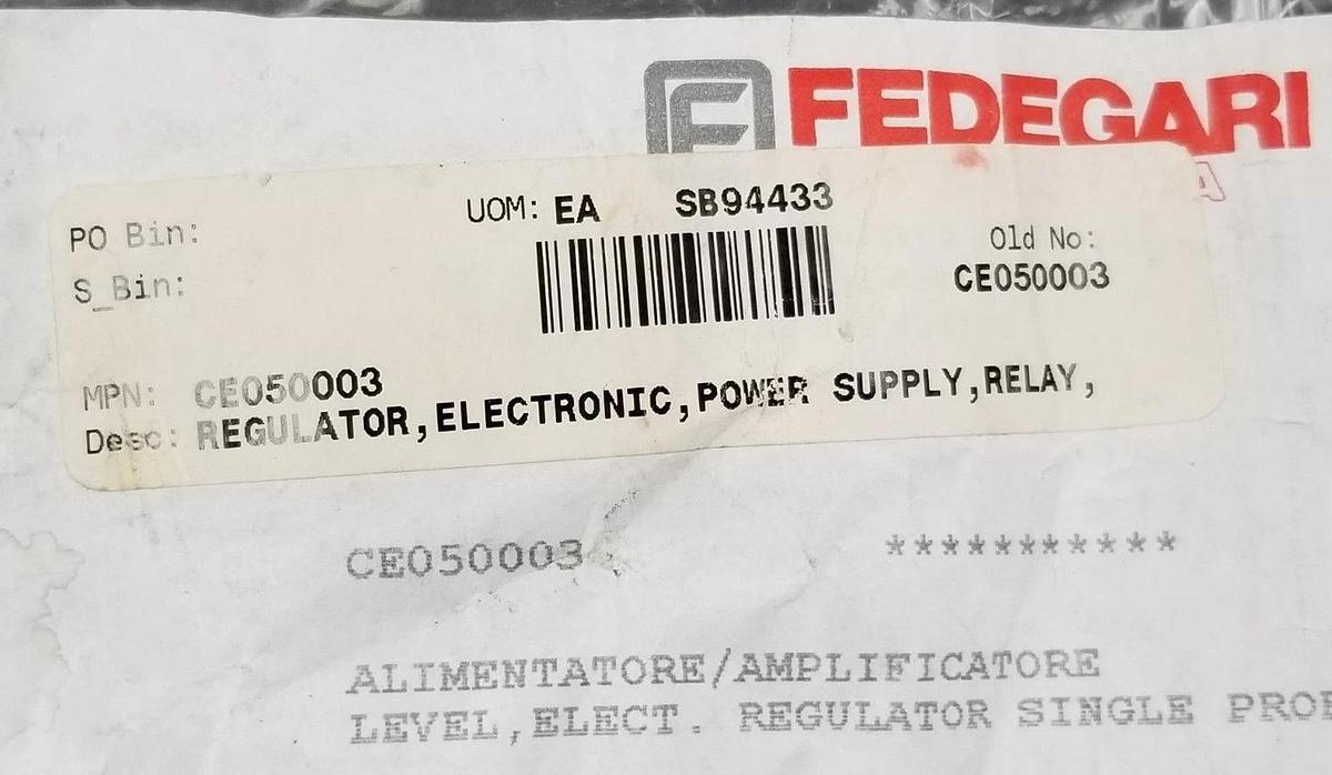 Used NEW FEDEGARI CE050003 RELAY