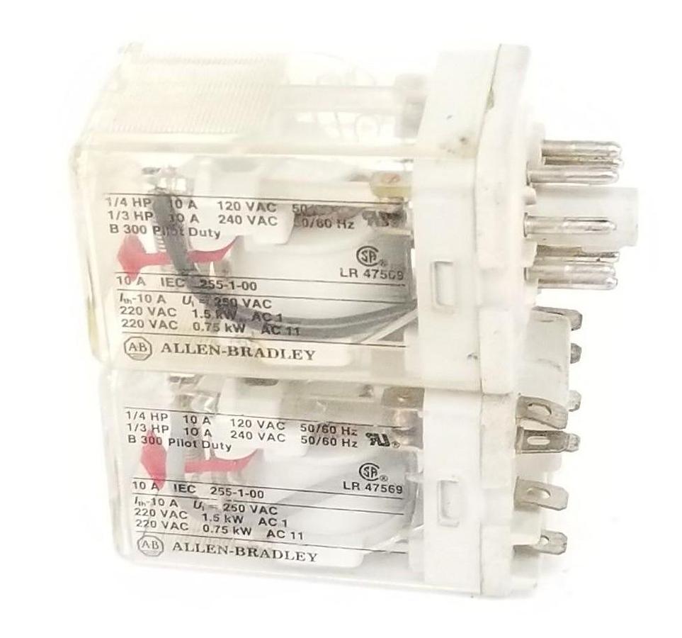 Used ALLEN BRADLEY 700-HA32A1 SER. A & 700-HB32A1 SER. A RELAYS 120VAC