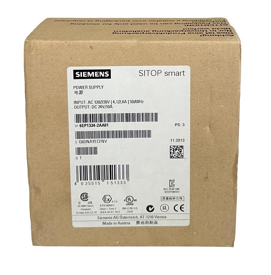 SIEMENS 6EP1334-2AA01 / 6EP13342AA01 SITOP smart POWER SUPPLY 24VDC OUTPUT NSMP