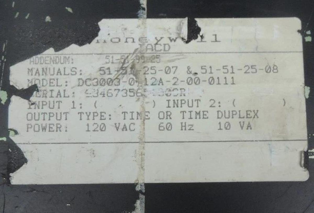 Used HONEYWELL DC3003-0-12A-2-00-0111 TEMPERATURE CONTROLLER UDC-3000 DC3003