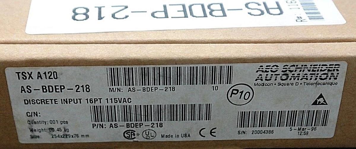 NIB SCHNEIDER TSX A120 / AS-BDEP-218 DISCRETE INPUT MODULE 16PT 115VAC