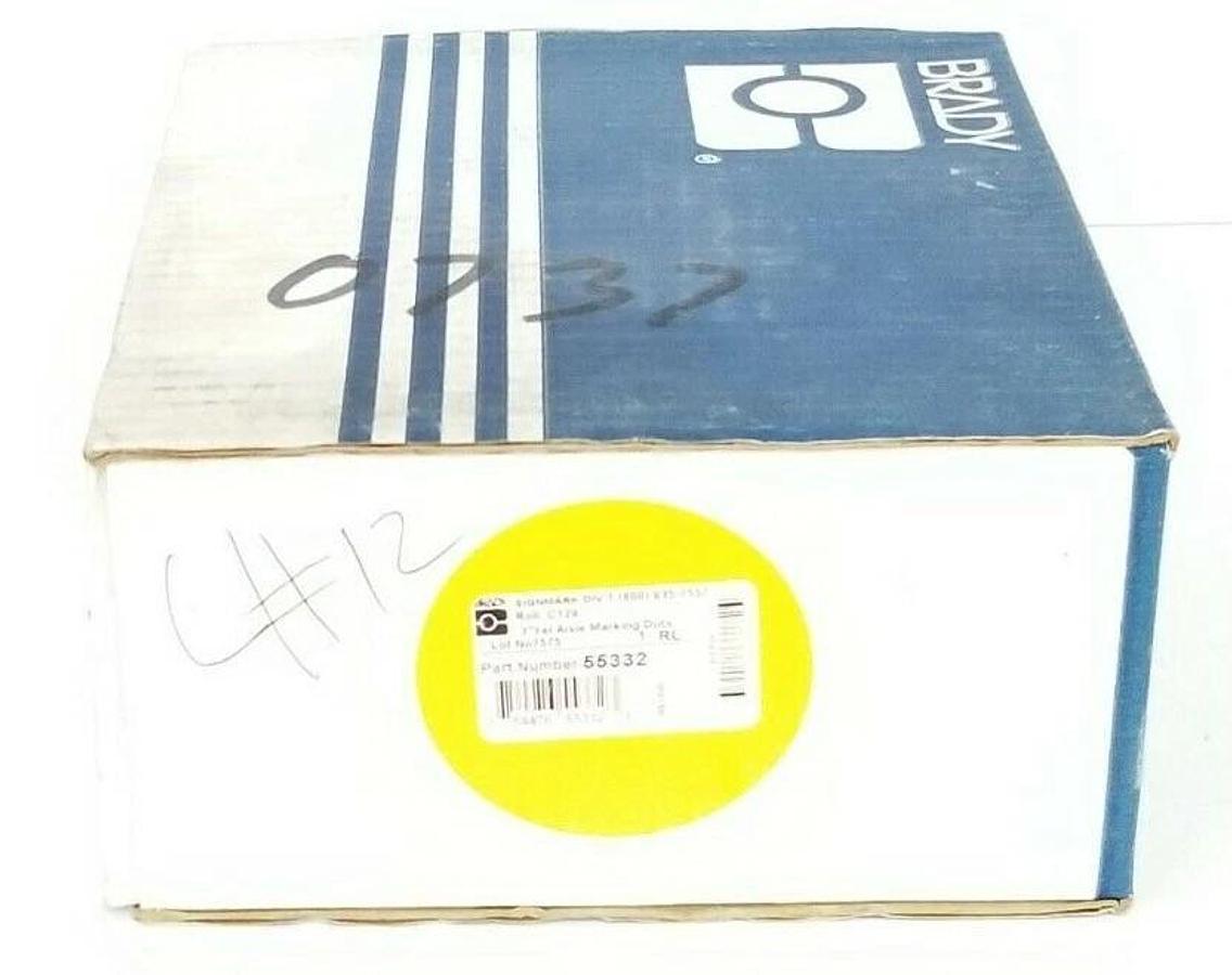 NIB BRADY 55332 ROLL C129 3" YELLOW AISLE MARKING DOTS, ROLL OF 1000