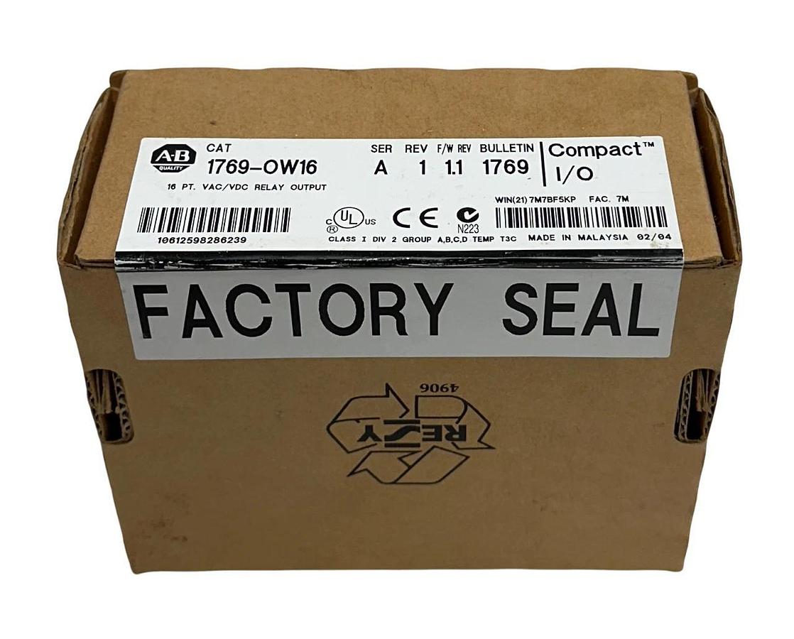 Used ALLEN BRADLEY 1769-OW16 /A CompactLogix 16-PT RELAY OUTPUT MODULE VAC/DC NSFS