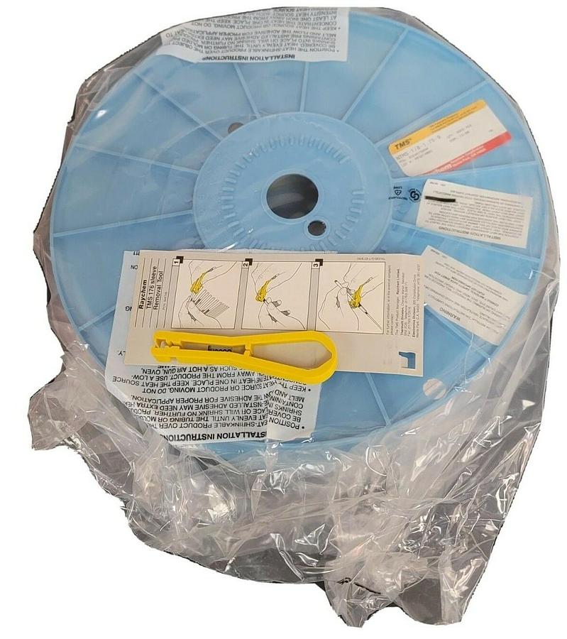 Used NEW ROLL OF 5000 RAYCHEM NTMS-1/8-1.75-9 SHRINKABLE MARKERS NTMS181759 WHITE