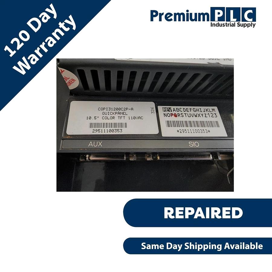 Refurbished GE FANUC TOTAL CONTROL CQPI31200C2P-A QUICKPANEL W/ QPI-MBP-201-G MODBUSPLUS