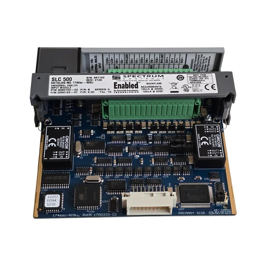 Used SPECTRUM CONTROLS ALLEN BRADLEY 1746sc-NI8u /A SLC 500 ANALOG INPUT MODULE NSMP