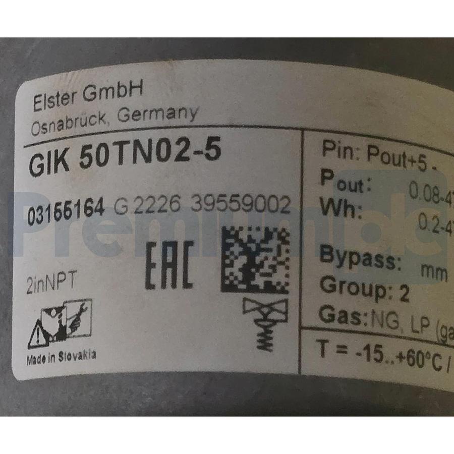 Used Kromschroder GIK 50TN02-5 | 03155164 Air/Gas Ratio Control Regulator 2" NPT NSNP