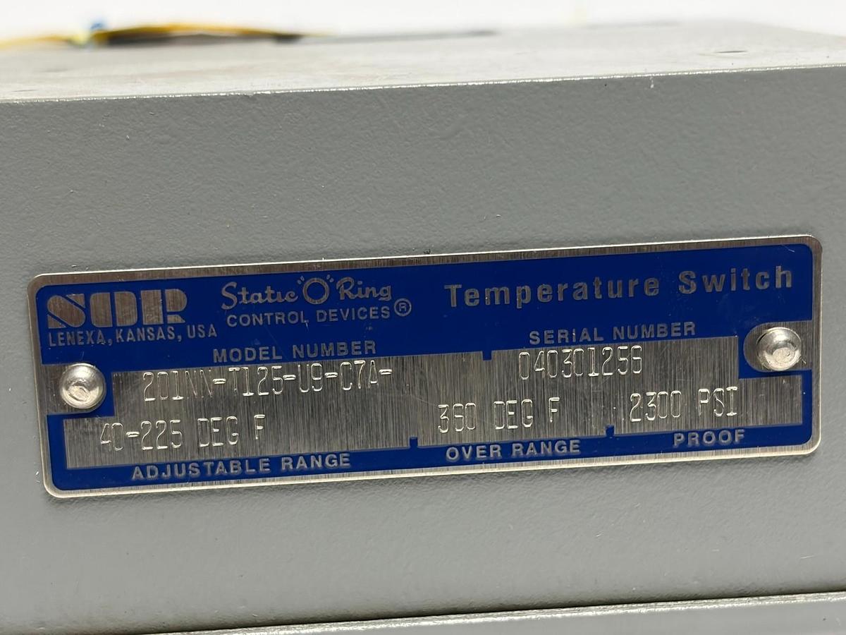 Used SOR 201NN-T125-U9-C7A Temperature Switch 40-225 F Static O Ring New