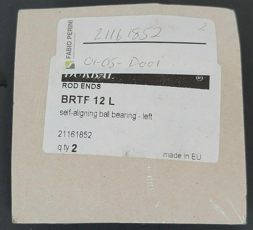 Used LOT OF 2 NEW DURBAL BRTF12L SELF-ALIGNING BALL BEARINGS