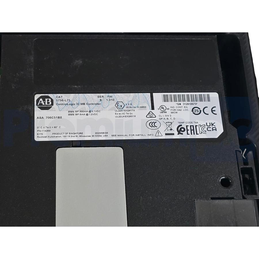 Used Opened Pre-Owned Allen Bradley 1756-L75 /B ControlLogix 32MB Controller FW 1.010