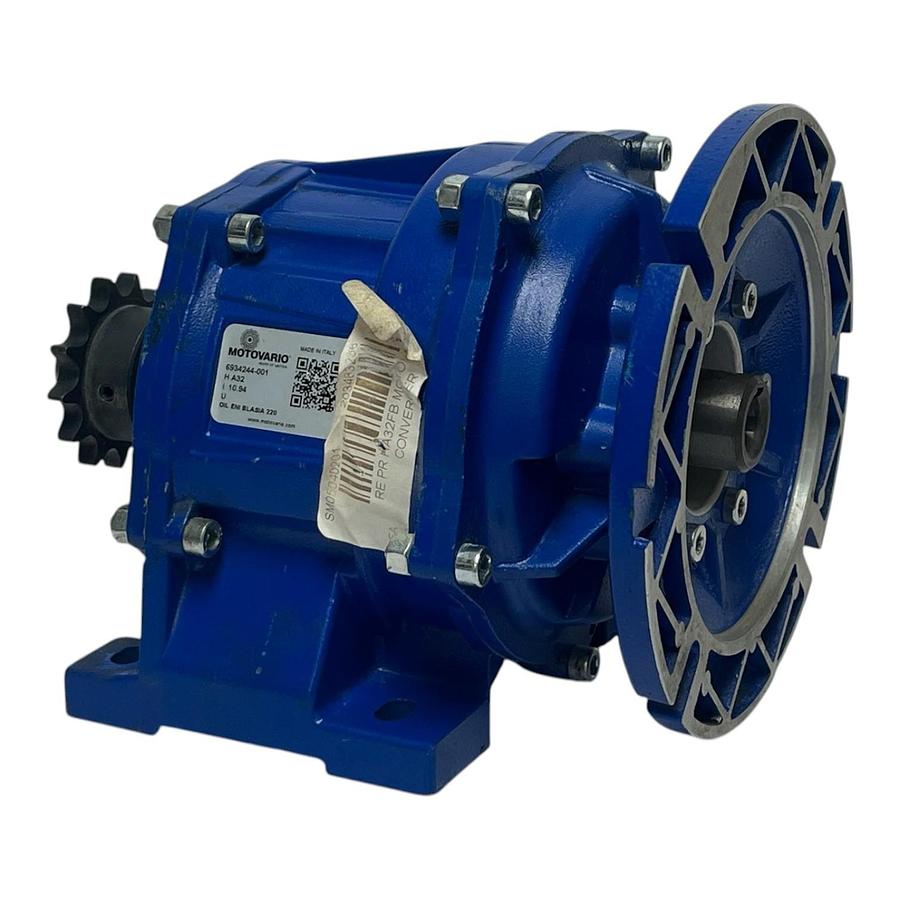 Used Motovario HA32 Helical Gear Reducer 10.94:1 Ratio Aluminum Housing - NSNP