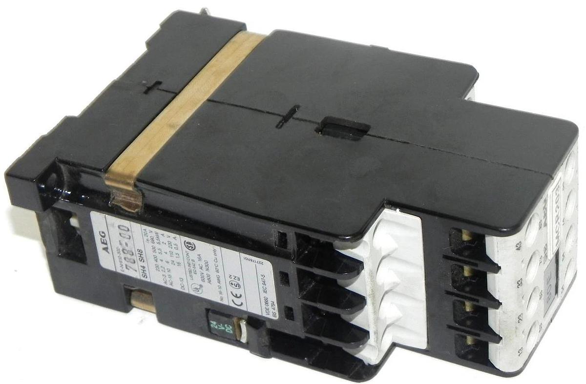 Used AEG 910-302-788-00 CONTACTOR 91030278800 6 POLE 24V DC 2 NC 20AMP SH880E