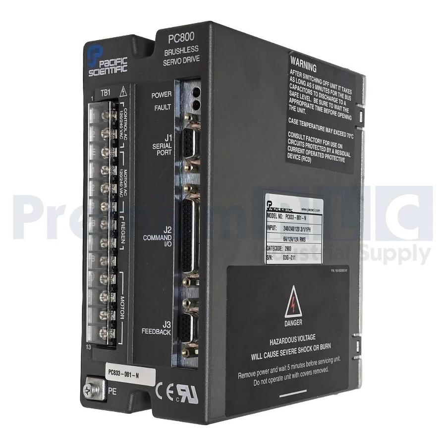 PACIFIC SCIENTIFIC /DANAHER MOTION PC833-001-N / PC800 DIGITAL SERVO DRIVE NSNP