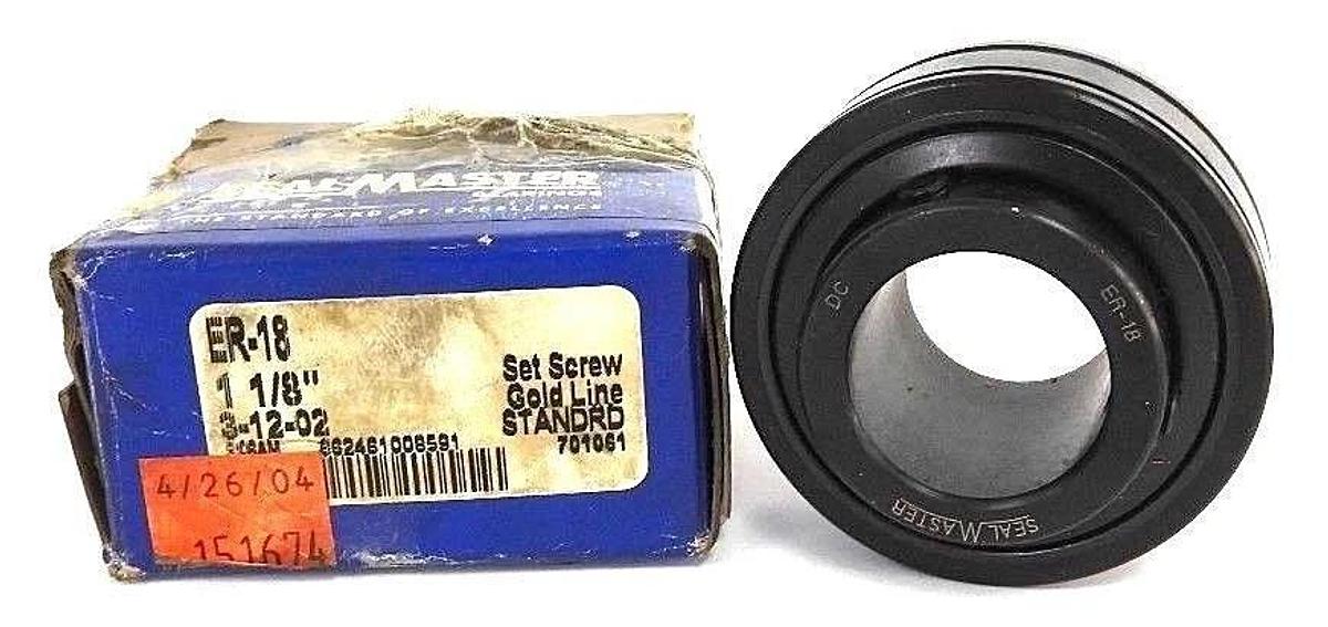 Used NIB EMERSON SEAL MASTER ER-18 BALL BEARING 1-1/8IN BORE 62MM OD 1-1/2IN WIDTH