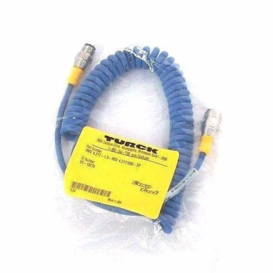 Used NEW TURCK RKV 4.21T-1.5-RSV 4.21T/S90-SP EUROFAST CORDSET U2-19275 / U219275