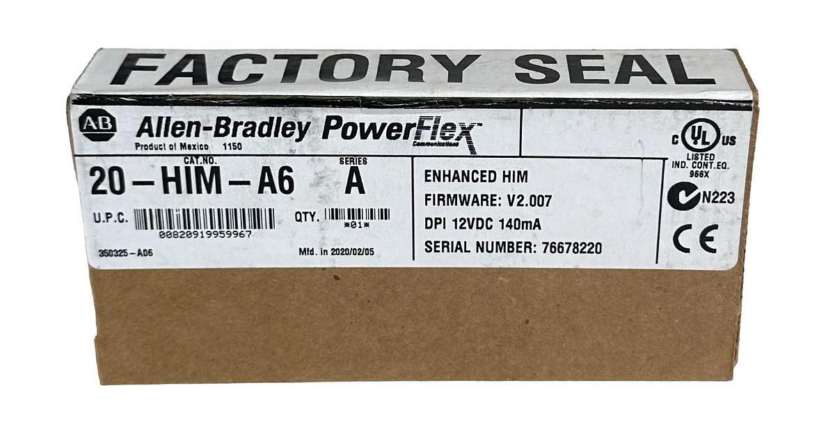 Used NEW SEALED ALLEN BRADLEY 20-HIM-A6 /A PowerFlex ENHANCED HIM 12VDC 140mA 20HIMA6