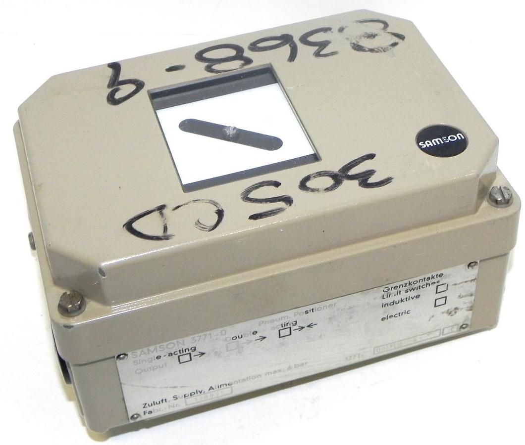 Used SAMSON 3771-0 PNEUMATIC POSITIONER 37710 FABR. NR. 190098