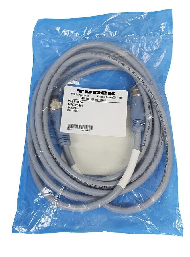 Used NEW TURCK 167K025G02 CABLE ID NUMBER U2-10307