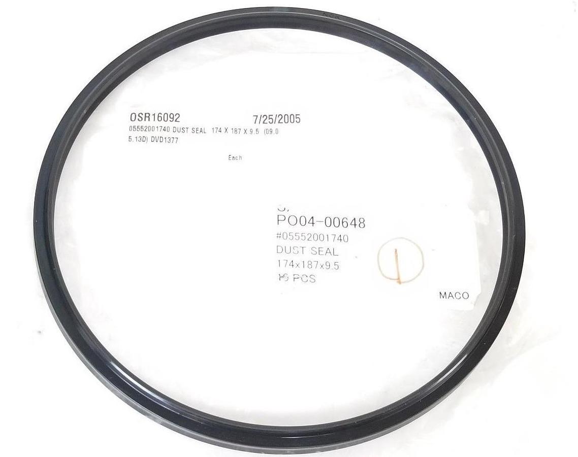 NEW MACO 0552001740 DUST SEAL PO04-00648, 174 X 187 X 9.5