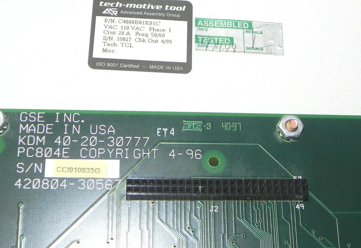 Used TECH MOTIVE TOOL CS4000 CONTROLLER C4000B01K01C W/ 49-4100-03C5 SERVO CONTROL