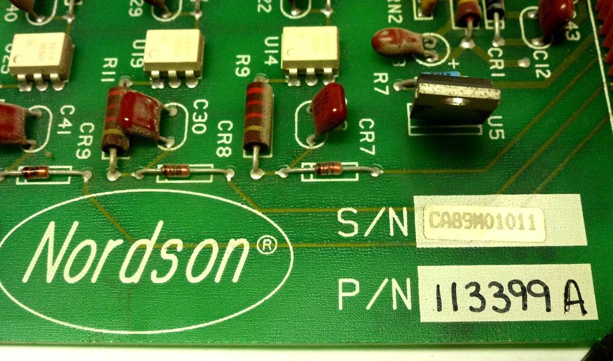 Used NORDSON P/N 13399A CONTROL BOARD S/N CA89M01011
