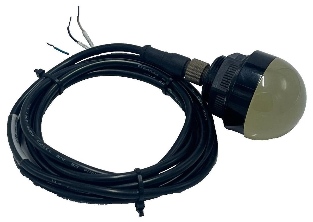 Used BANNER K50LGRY2PQ K50 Pro Series Indicator Light w/ MQDC-406 Cable 24VDC NEMA 6