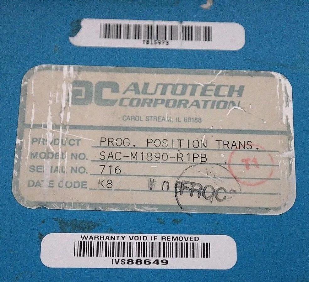 Refurbished REPAIRED AUTOTECH CONTROLS SAC-M1890-R1PB PROGRAMMABLE POSITION TRANSDUCER M1890