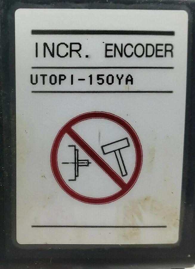 Used YASKAWA USAREM-03BE2K AC SERVO MOTOR W/ UTOPI-150YA INCR. ENCODER USAREM03BE2K