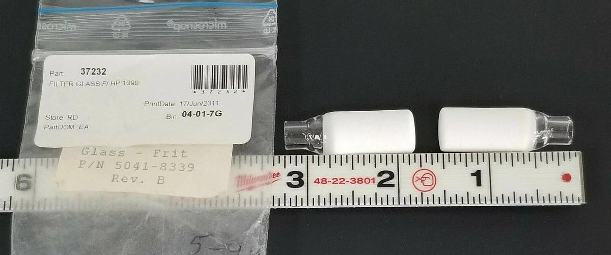 LOT OF 2 NEW AGILENT TECHNOLOGIES 5041-8339 GLASS FILTERS, HELIUM (10-16UM PORE)