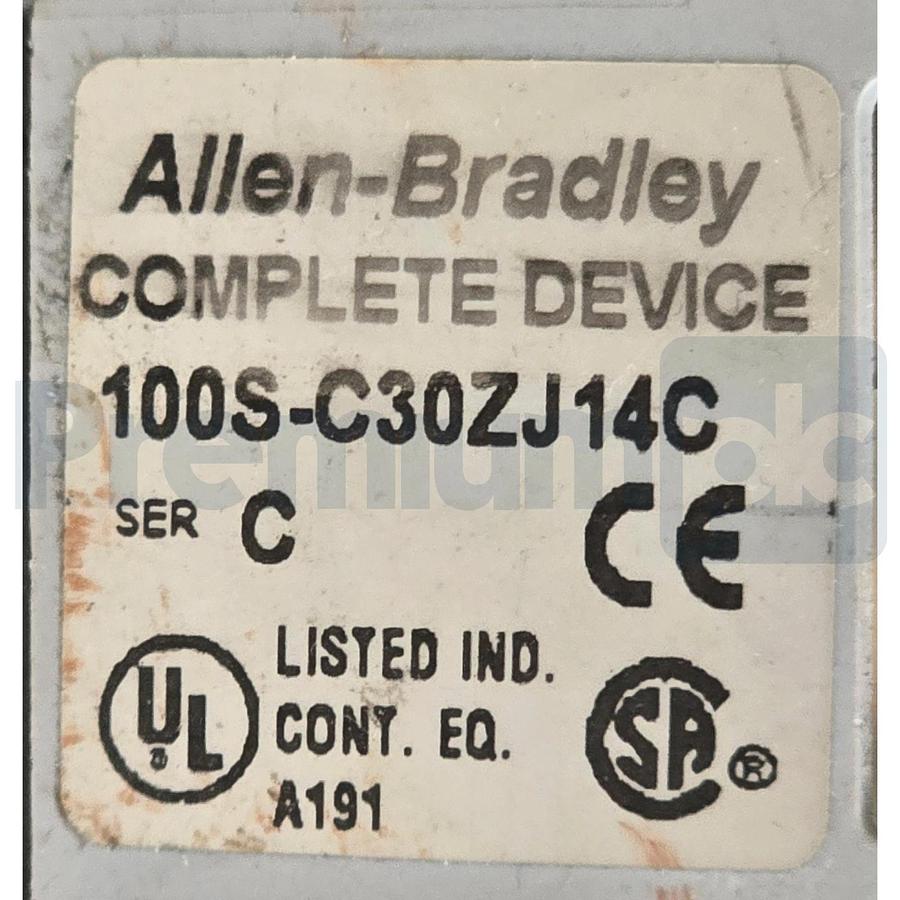 Used Allen-Bradley 100S-C30ZJ14C /C Guardmaster Safety Contactor 3-Pole 24VDC USPI