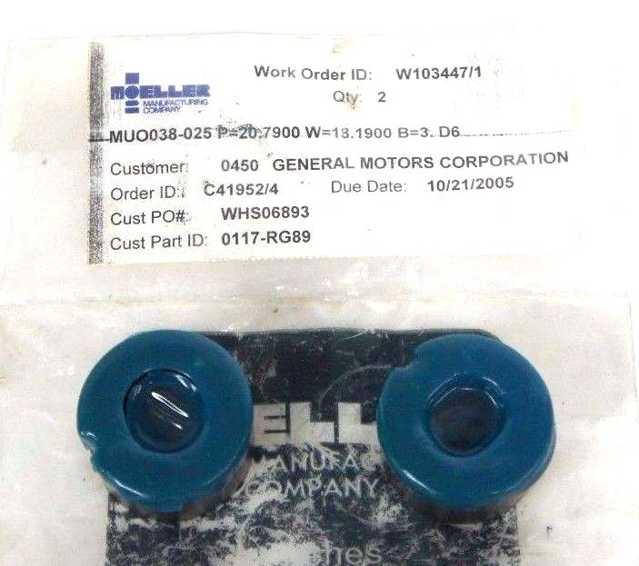 Used LOT OF 2 NEW MOELLER 0117-RG89 PUNCHES OBL 38 DIA X 25 P=20.79 W=18-19 P/S 10/05