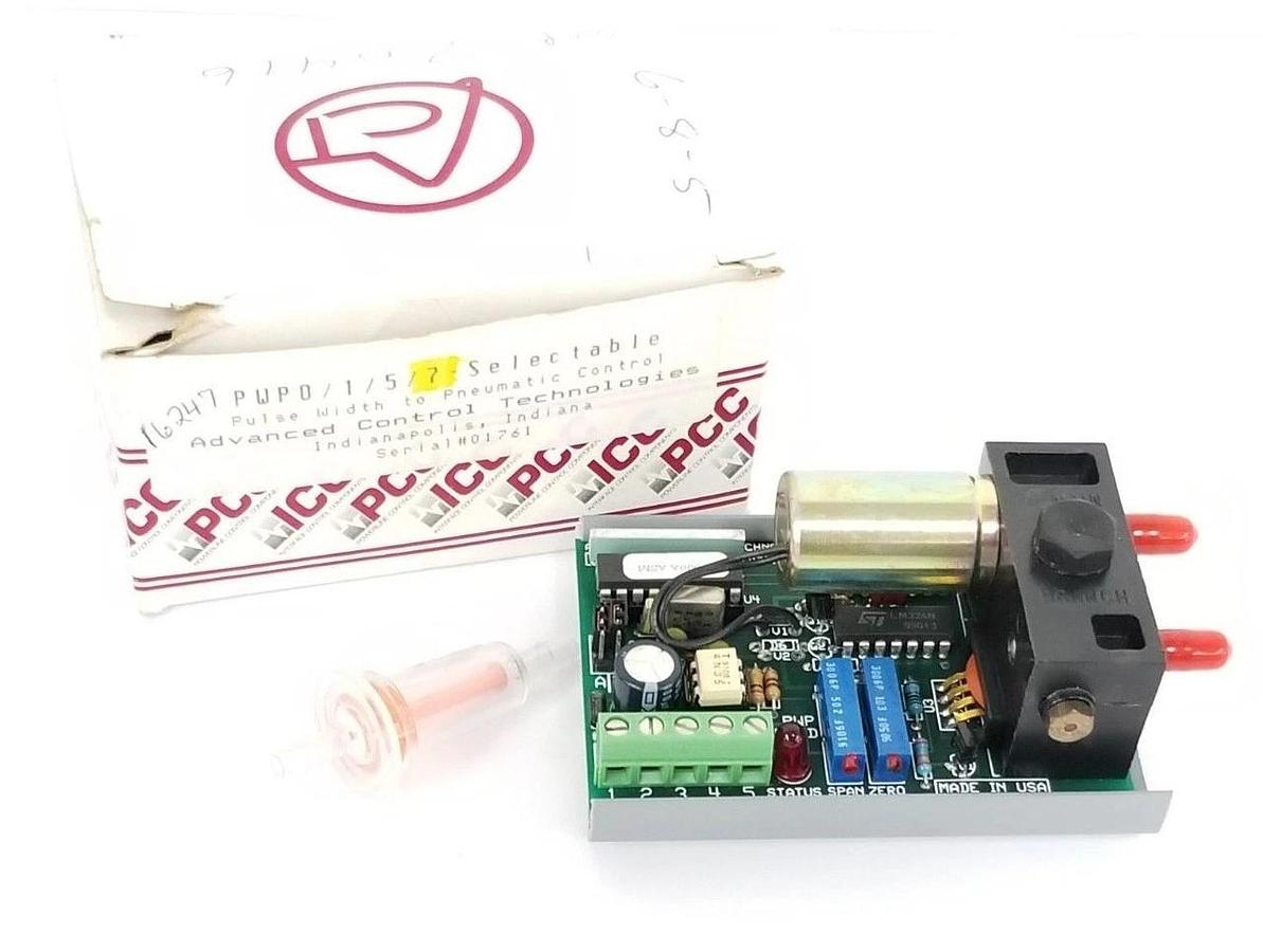 Used NIB ADVANCED CONTROL TECH. PWP0/1/5/7-SELECTABLE PULSE WIDTH TO PNEUMATIC