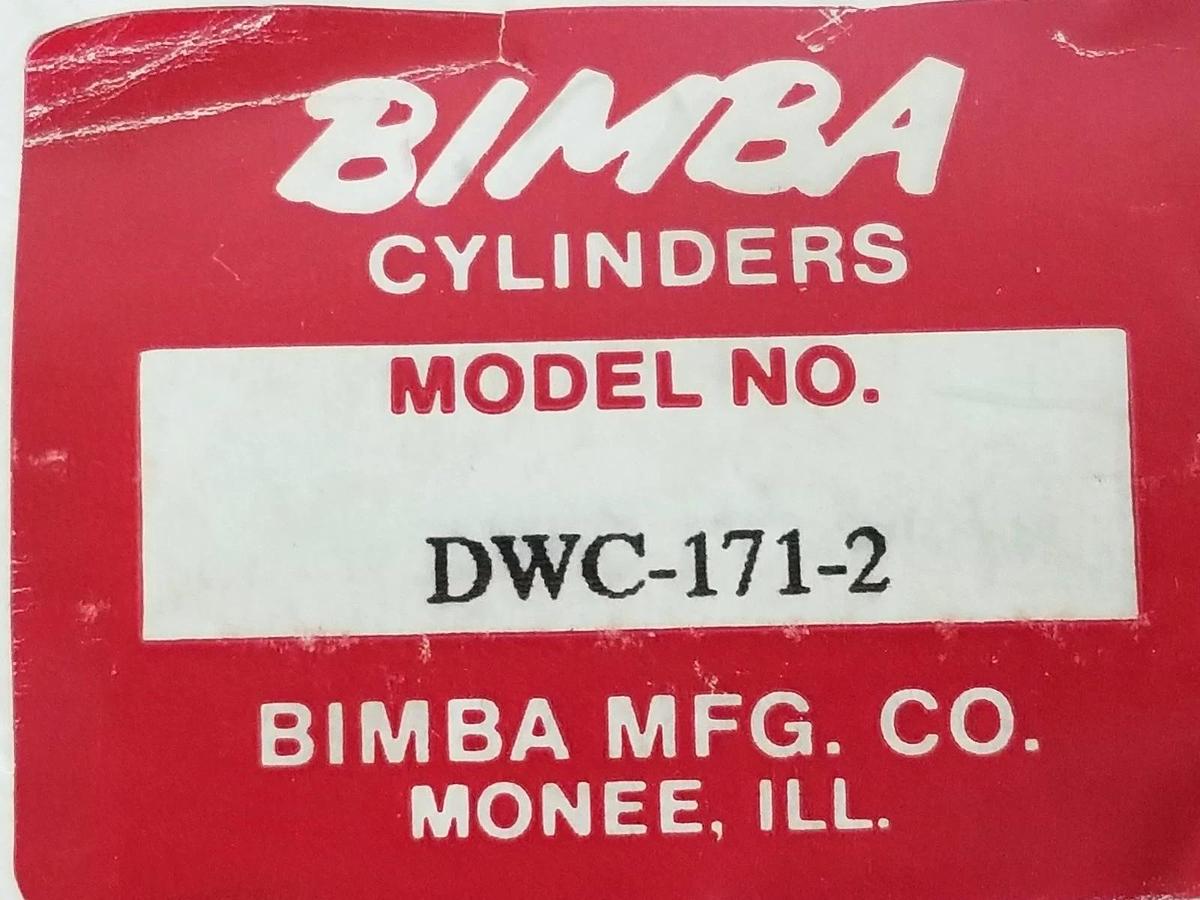 Used NEW BIMBA DWC-171-2 PNEUMATIC CYLINDER 1-1/2" BORE, 1" STROKE, 200 PSI