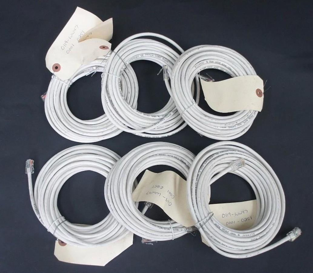 Used LOT OF 6 NEW GENERIC E119932 CATEGORY 5E PATCH CORDS 30V, 24AWG, TIA/EIA