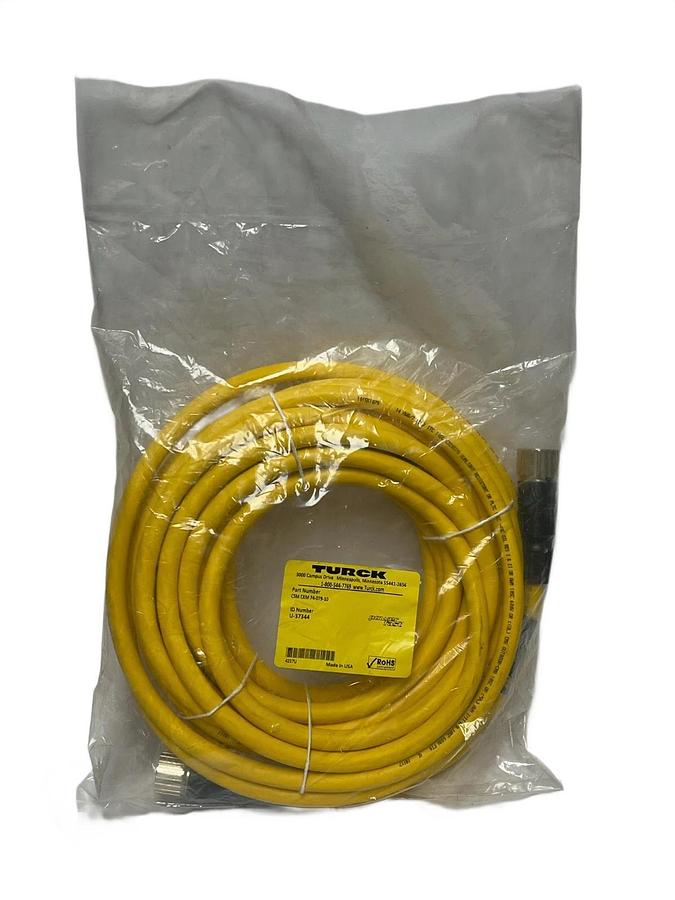 Used Turck CSM CKM 74-079-10 Powerfast Extension Cordset 4-Pin 10m , NSFS